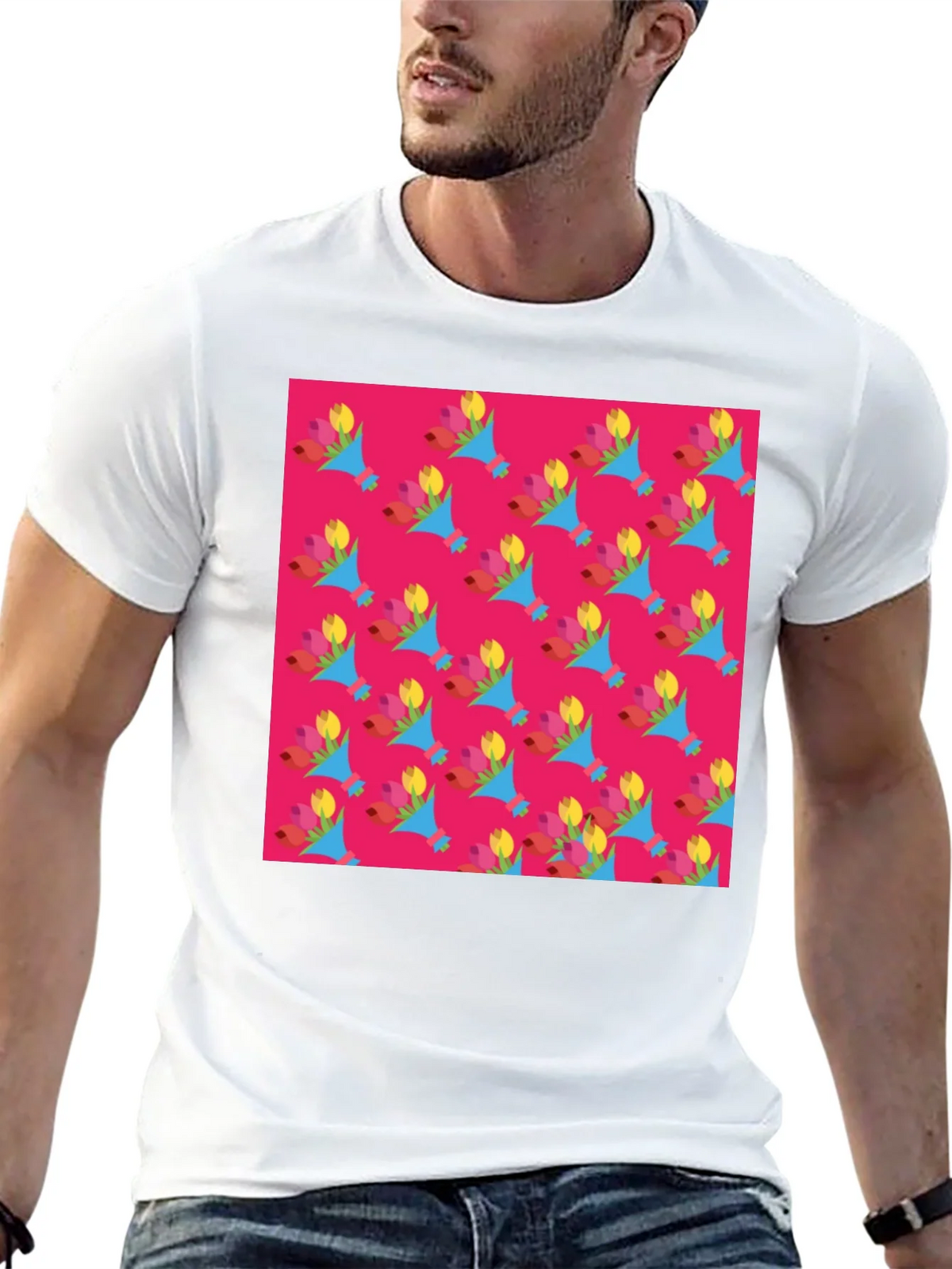 Floral Pattern Crew Neck T-Shirt product image 11