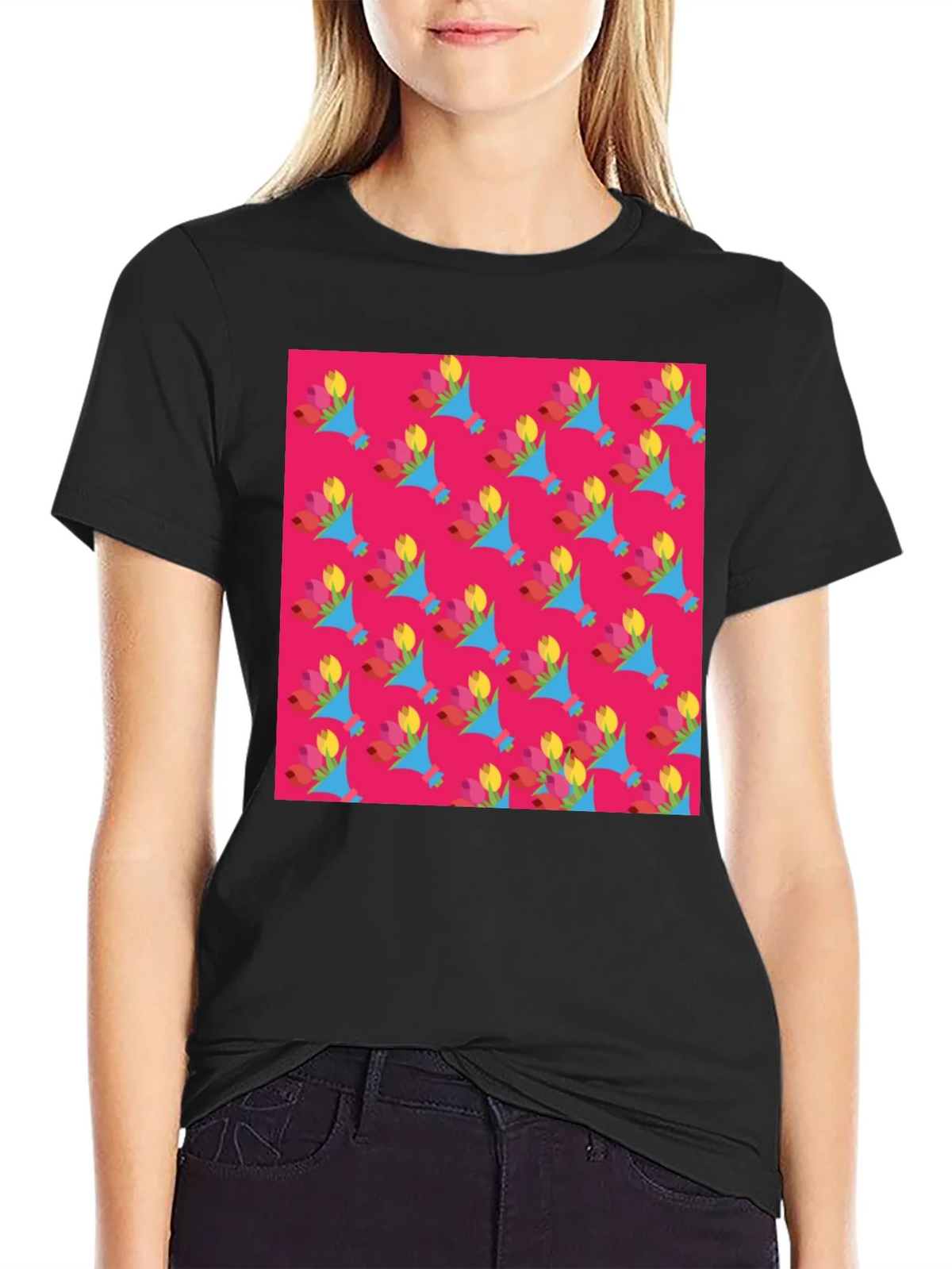 Floral Pattern Crew Neck T-Shirt product image 2