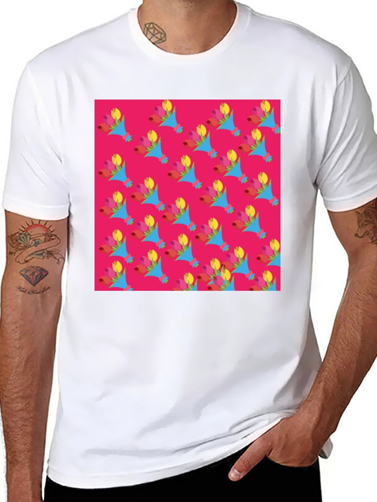 Floral Pattern Crew Neck T-Shirt product image 7