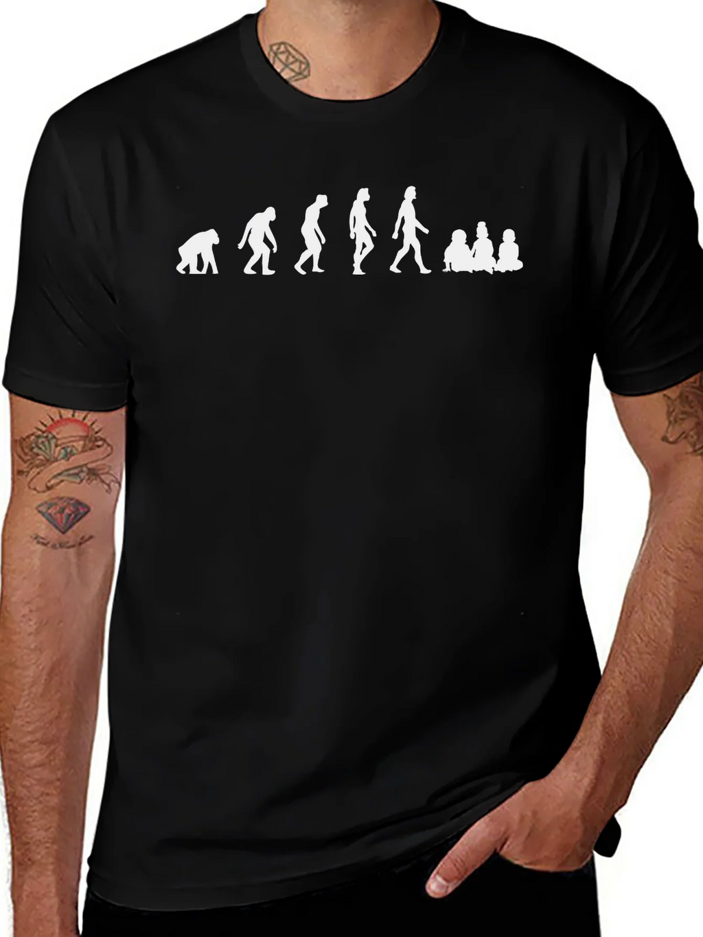 Evolution to Parenthood Black T-Shirt product image 1