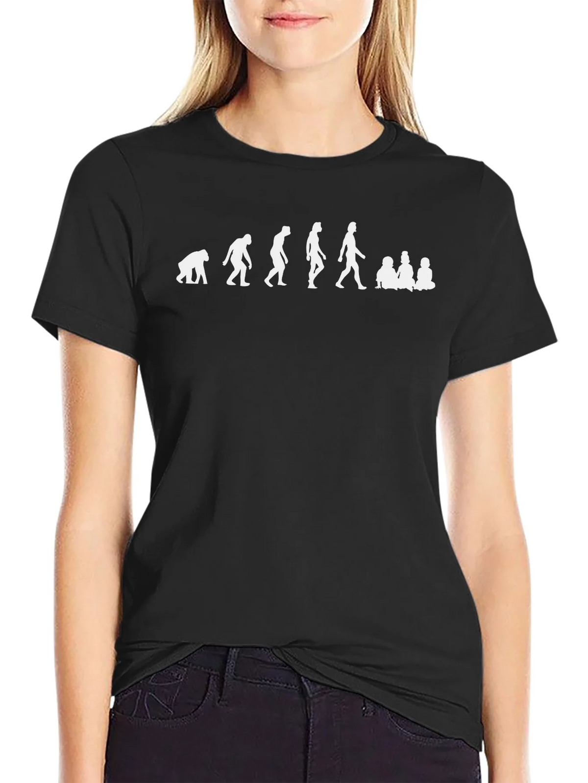 Evolution to Parenthood Black T-Shirt product image 2