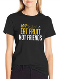 Eat Fruit Not Friends Vegan Graphic Tee product image 1