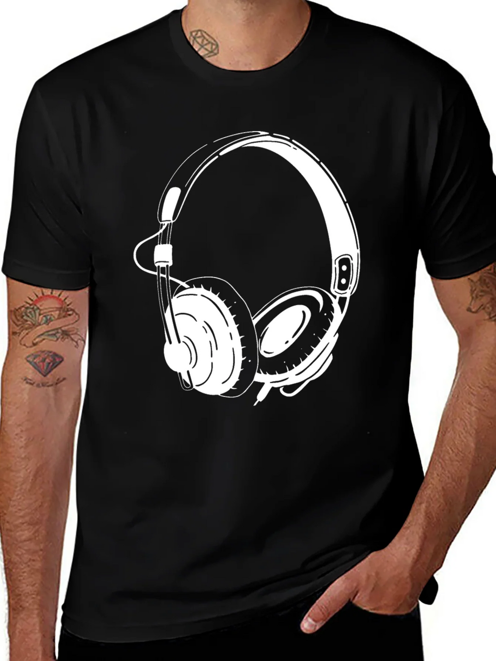 Headphone Graphic Tee - Cool Music Lover T-Shirt product image 1