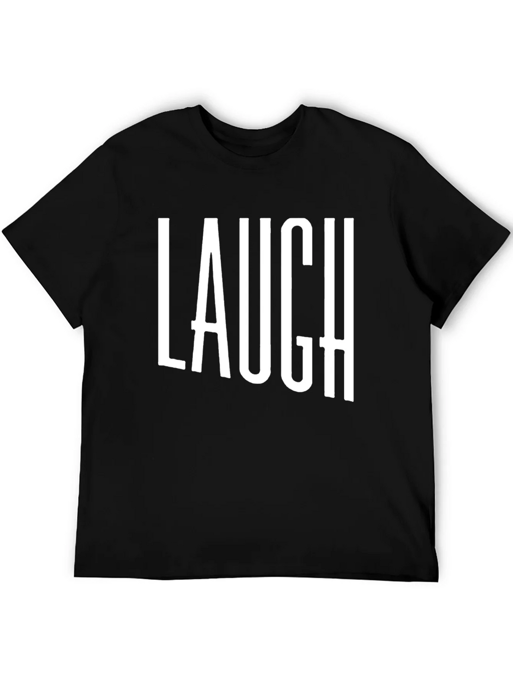 Laugh T-Shirt - Black Cotton Graphic Tee product image 5