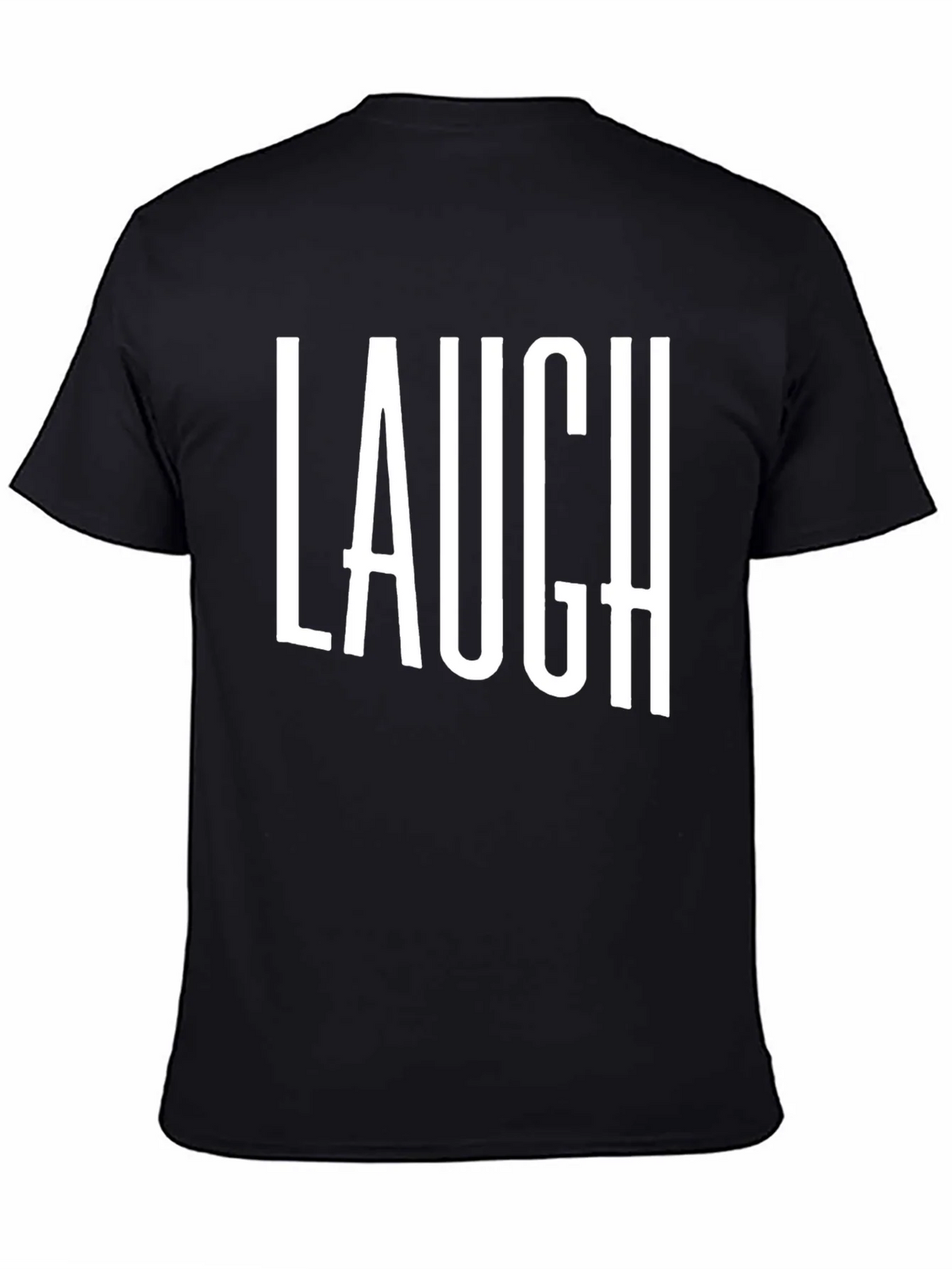 Laugh T-Shirt - Black Cotton Graphic Tee product image 4