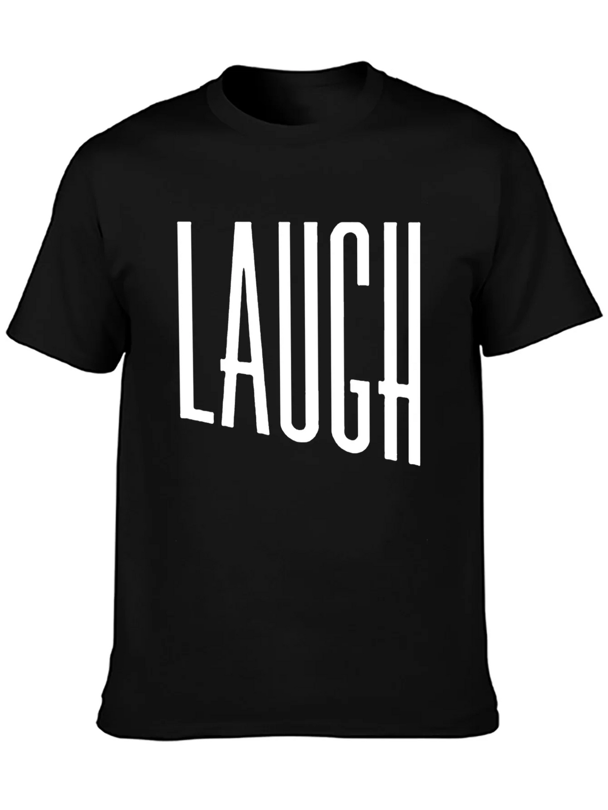 Laugh T-Shirt - Black Cotton Graphic Tee product image 3