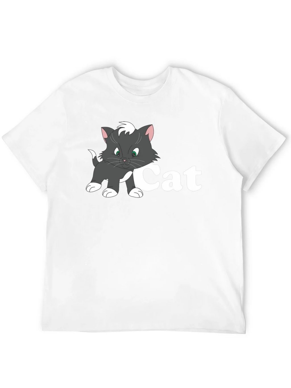Cat Cartoon Black T-Shirt product image 11
