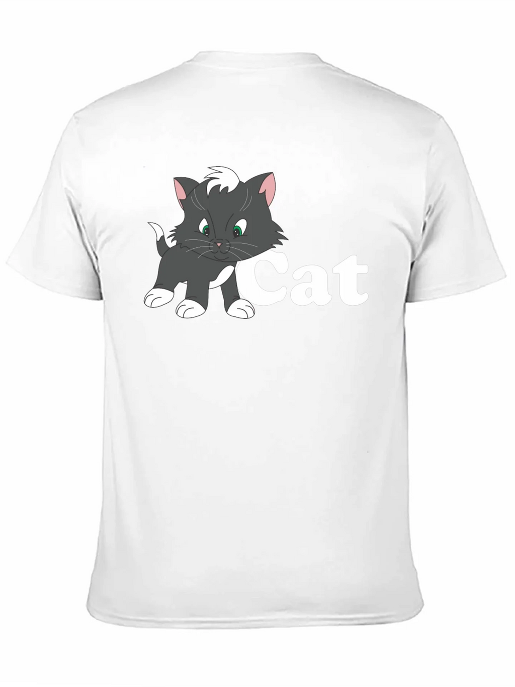 Cat Cartoon Black T-Shirt product image 10