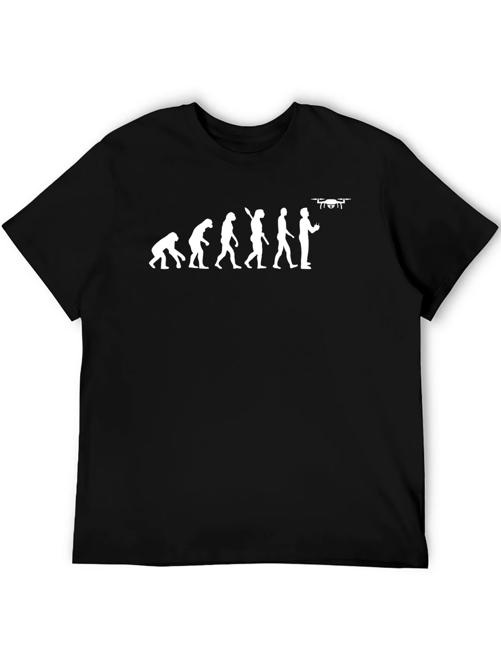 Evolution of Drone Pilot T-Shirt - Black Cotton Tee product image 2