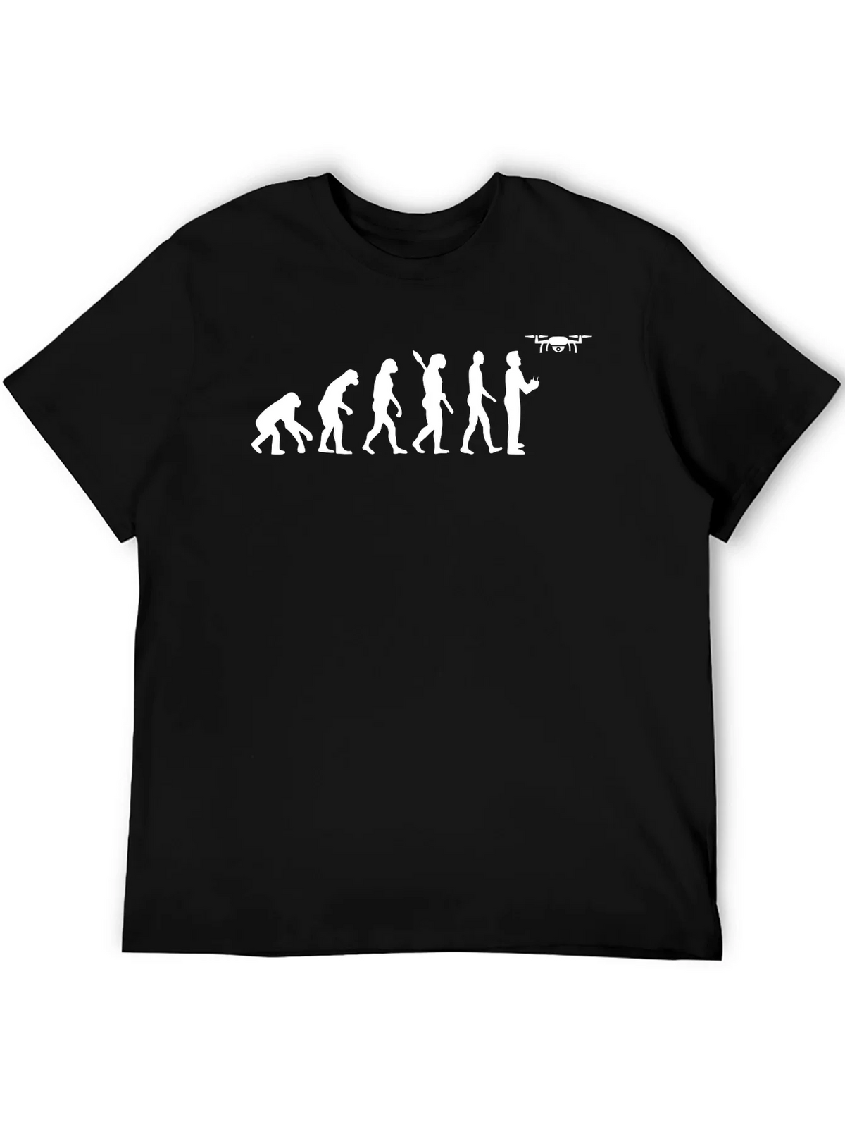 Evolution of Drone Pilot T-Shirt - Black Cotton Tee product image 2