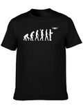 Evolution of Drone Pilot T-Shirt - Black Cotton Tee product image 1