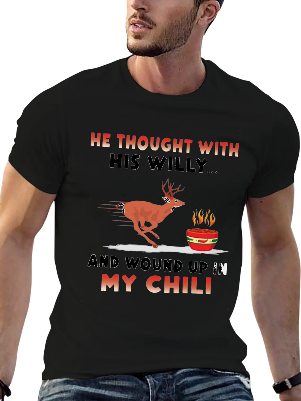 Humorous Deer Chili T-Shirt product image 6