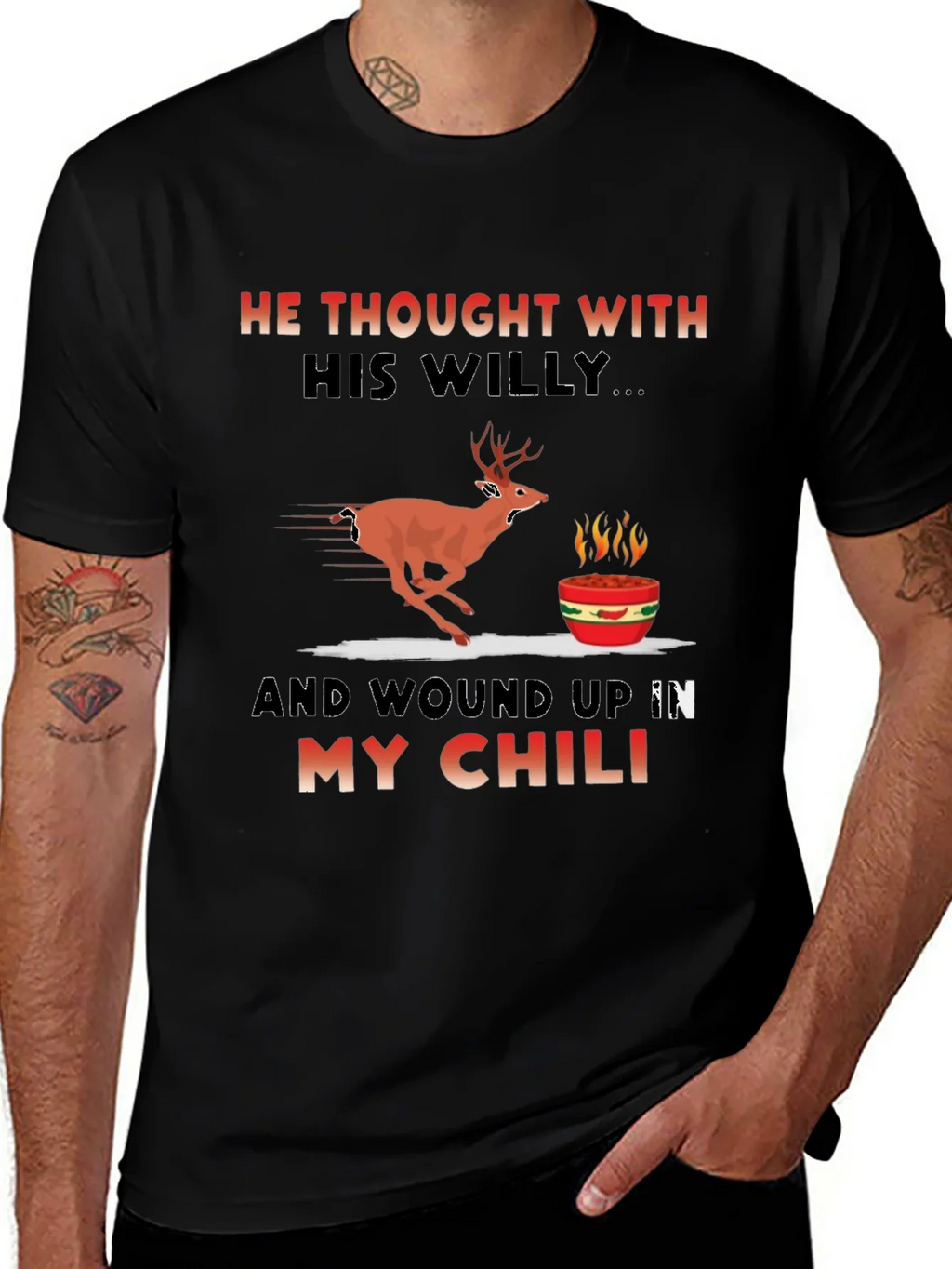 Humorous Deer Chili T-Shirt product image 1