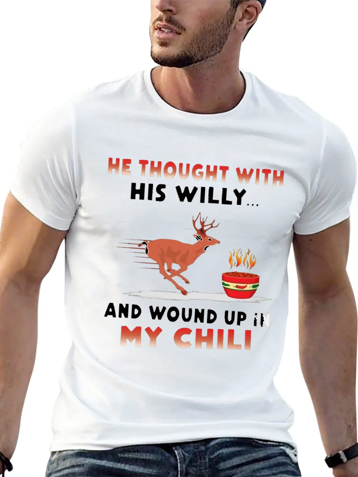 Humorous Deer Chili T-Shirt product image 12
