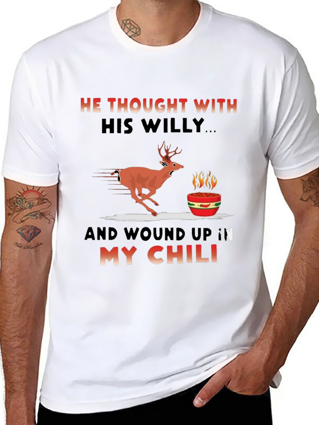 Humorous Deer Chili T-Shirt product image 7