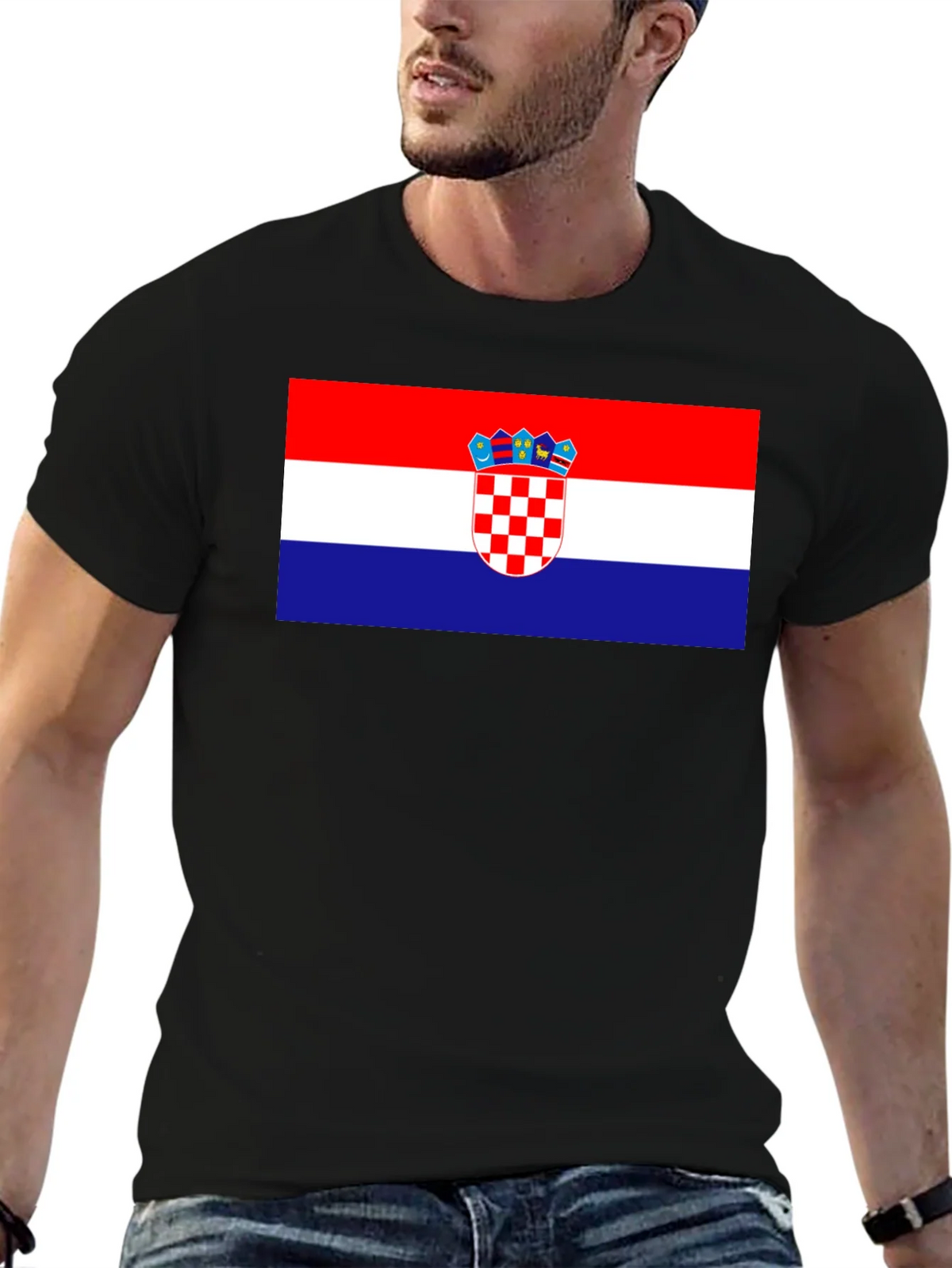 Croatian Flag T-Shirt - Red White Blue product image 6