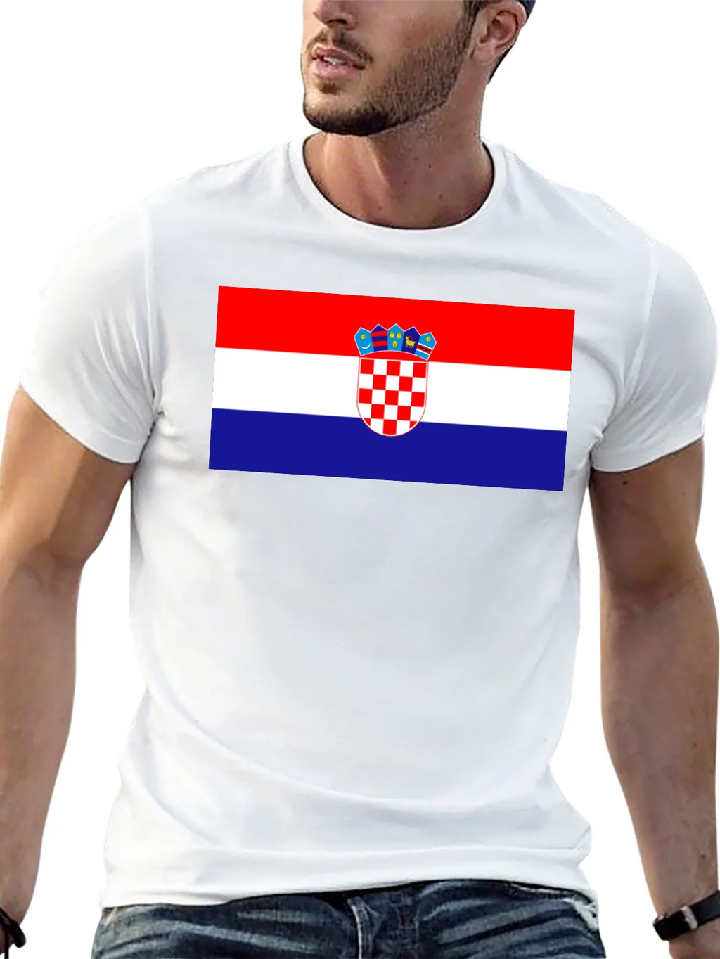 Croatian Flag T-Shirt - Red White Blue product image 12