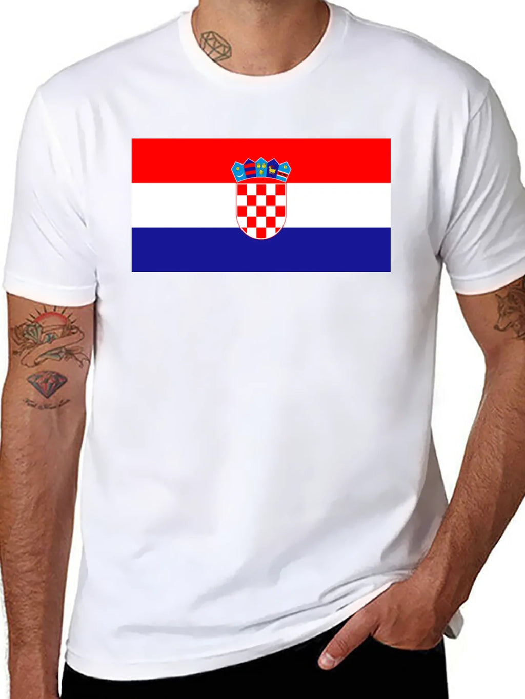 Croatian Flag T-Shirt - Red White Blue product image 7