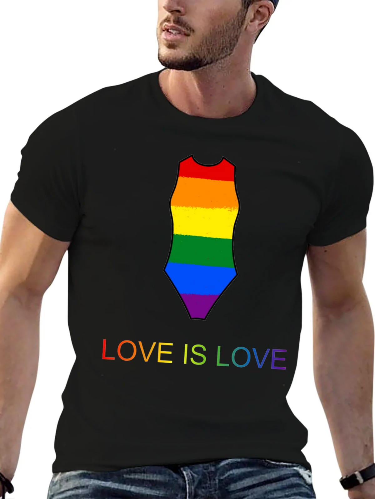 Love is Rainbow Swimsuit Tee product image 6