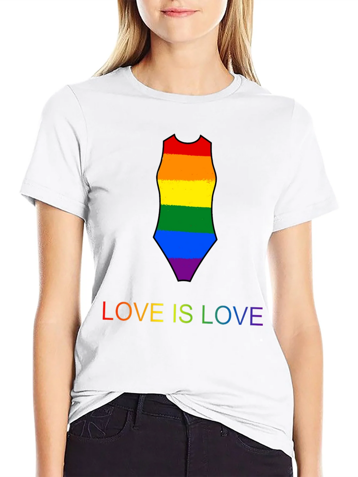 Love is Rainbow Swimsuit Tee product image 8