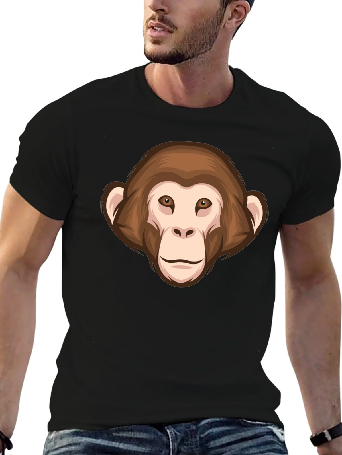 Monkey Face Graphic T-Shirt - Unisex Short Sleeve Tee product image 5