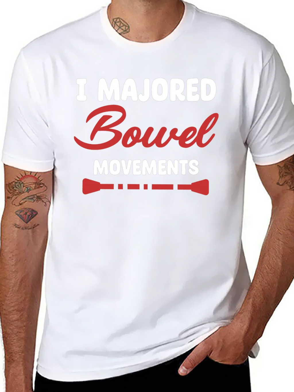 I Majored Bowel Movements Black T-Shirt product image 4