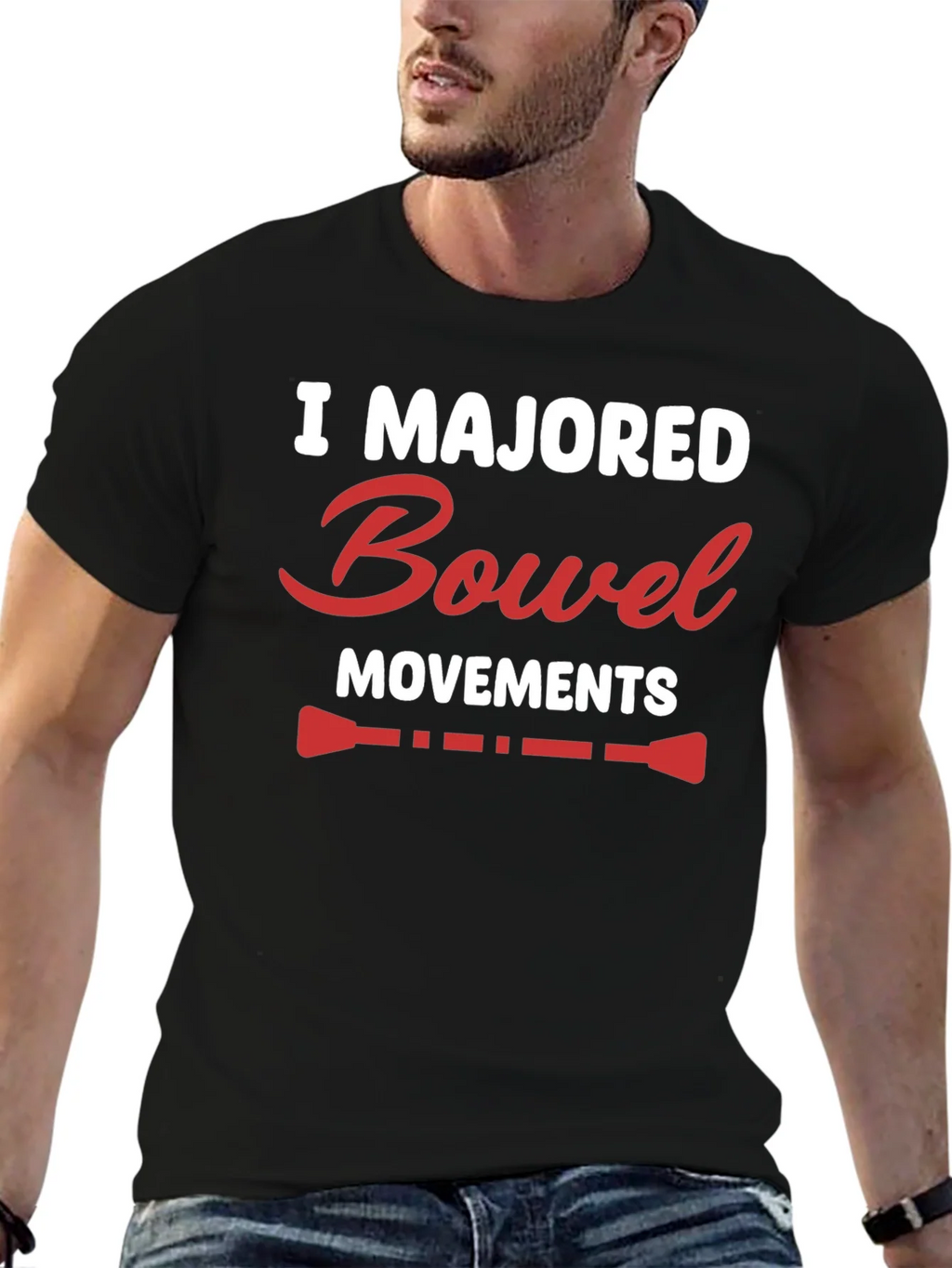 I Majored Bowel Movements Black T-Shirt product image 3