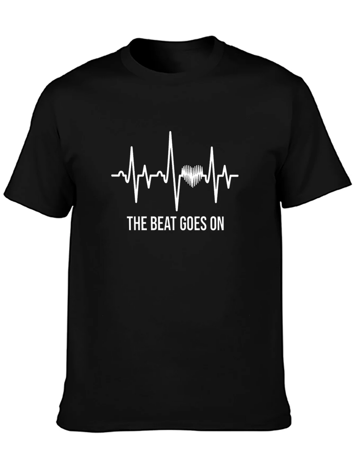 The Beat Goes On T-Shirt - ECG Heartbeat Design product image 3