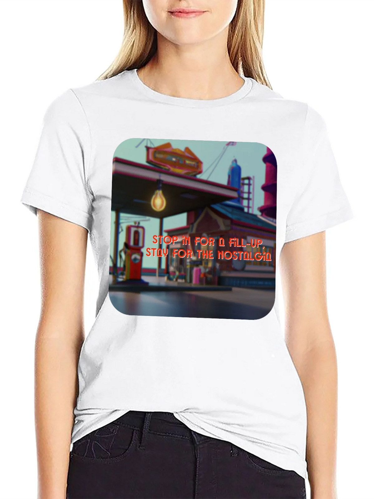 Retro Gas Station T-Shirt - Nostalgic Design product image 7
