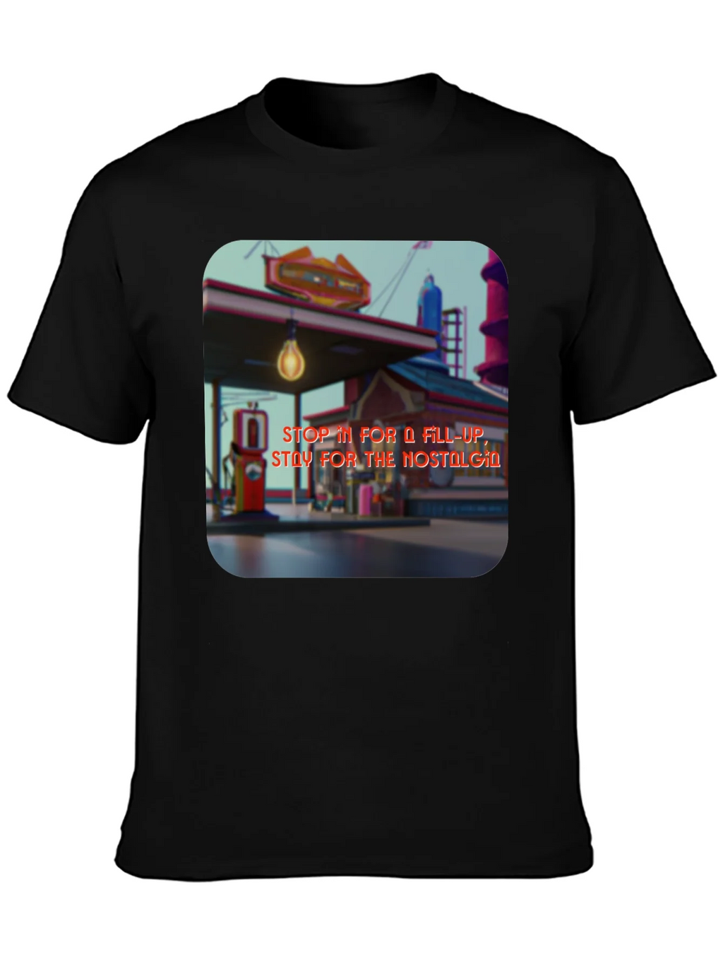 Retro Gas Station T-Shirt - Nostalgic Design product image 3