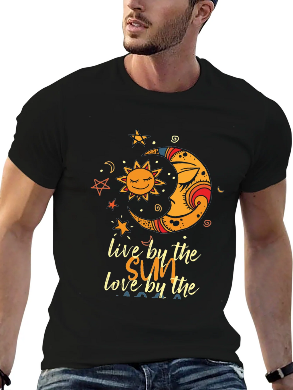 Sun & Moon Graphic Tee - Live by the Love by product image 5