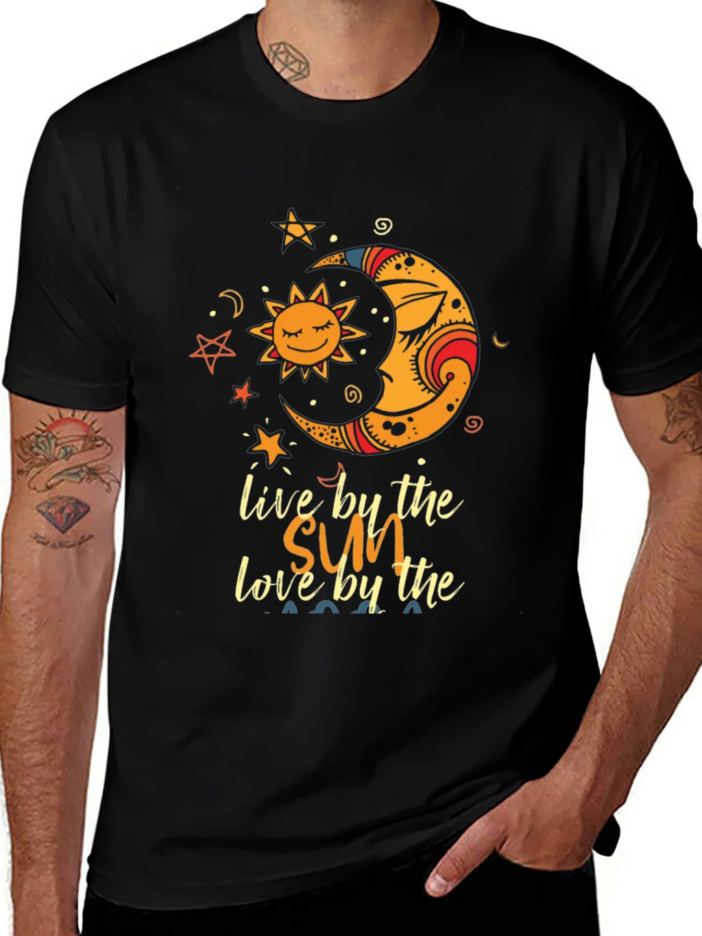 Sun & Moon Graphic Tee - Live by the Love by product image 1
