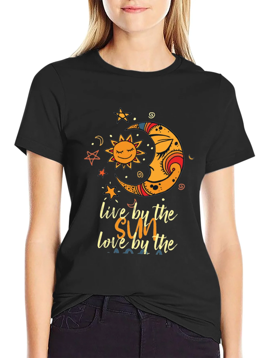 Sun & Moon Graphic Tee - Live by the Love by product image 2