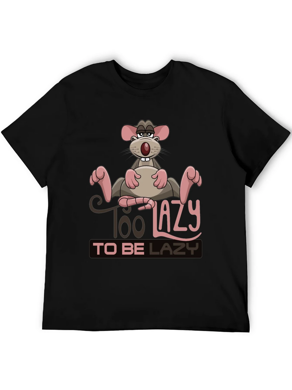 Funny Too Lazy Rat Graphic T-Shirt product image 5