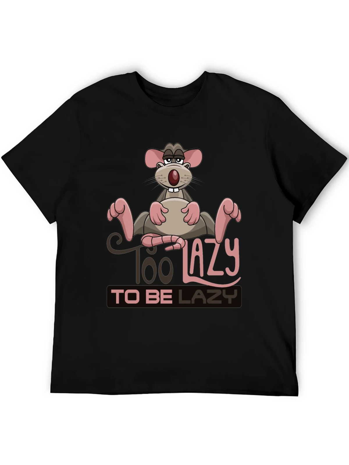 Funny Too Lazy Rat Graphic T-Shirt product image 5