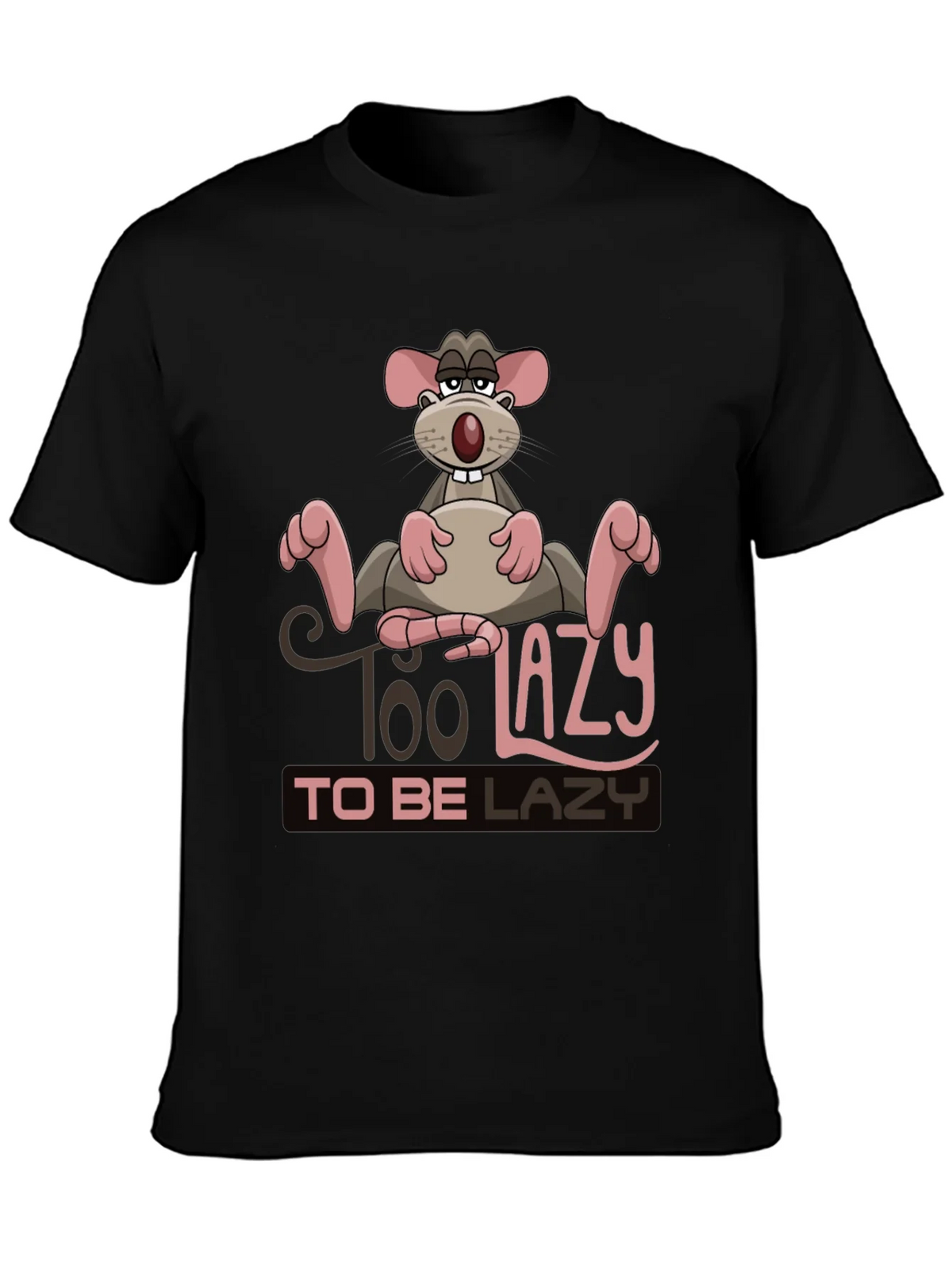 Funny Too Lazy Rat Graphic T-Shirt product image 3