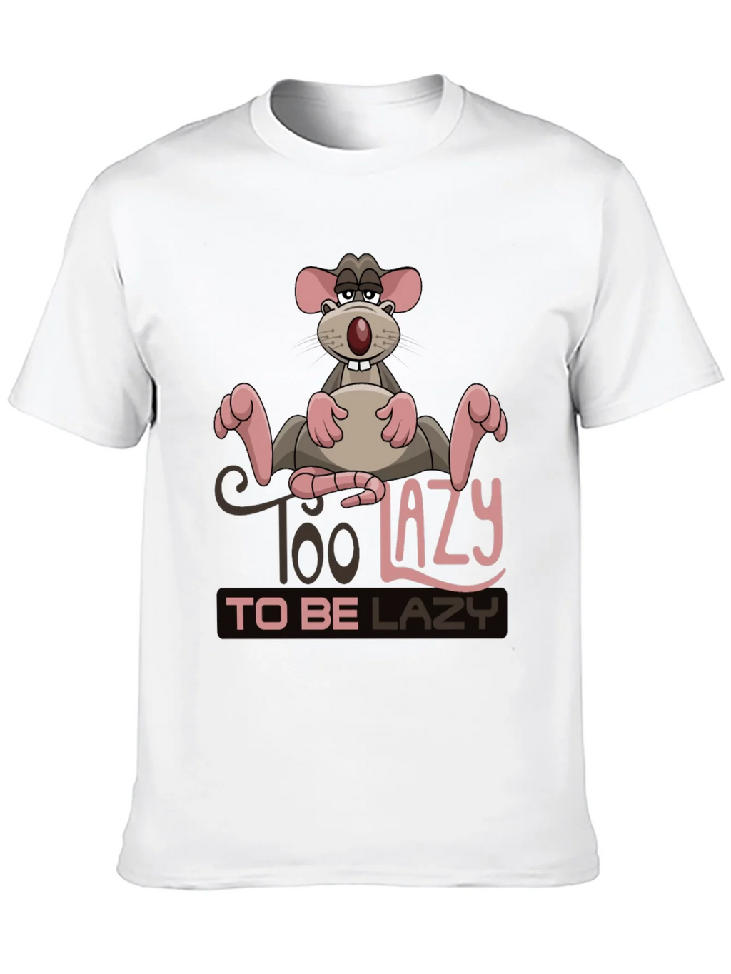 Funny Too Lazy Rat Graphic T-Shirt product image 9