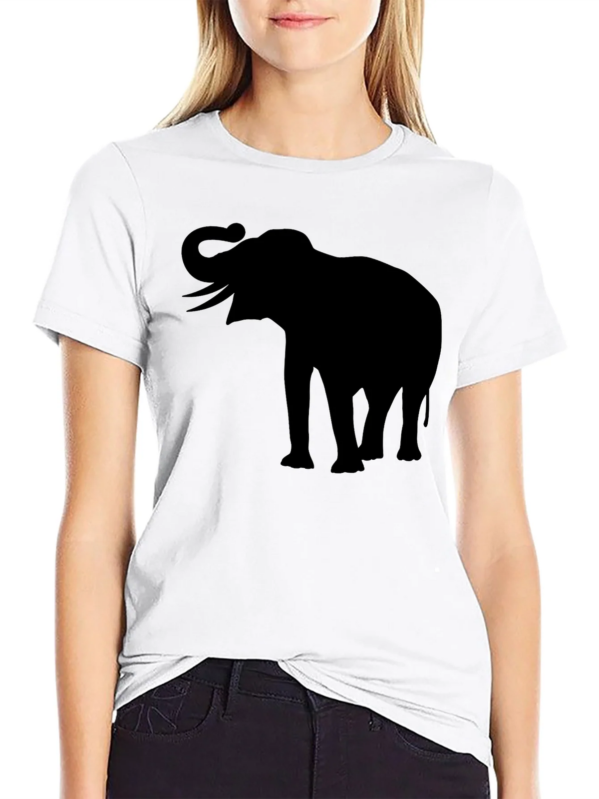 Elephant Silhouette T-Shirt - Black product image 8