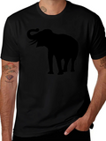 Elephant Silhouette T-Shirt - Black product image 1