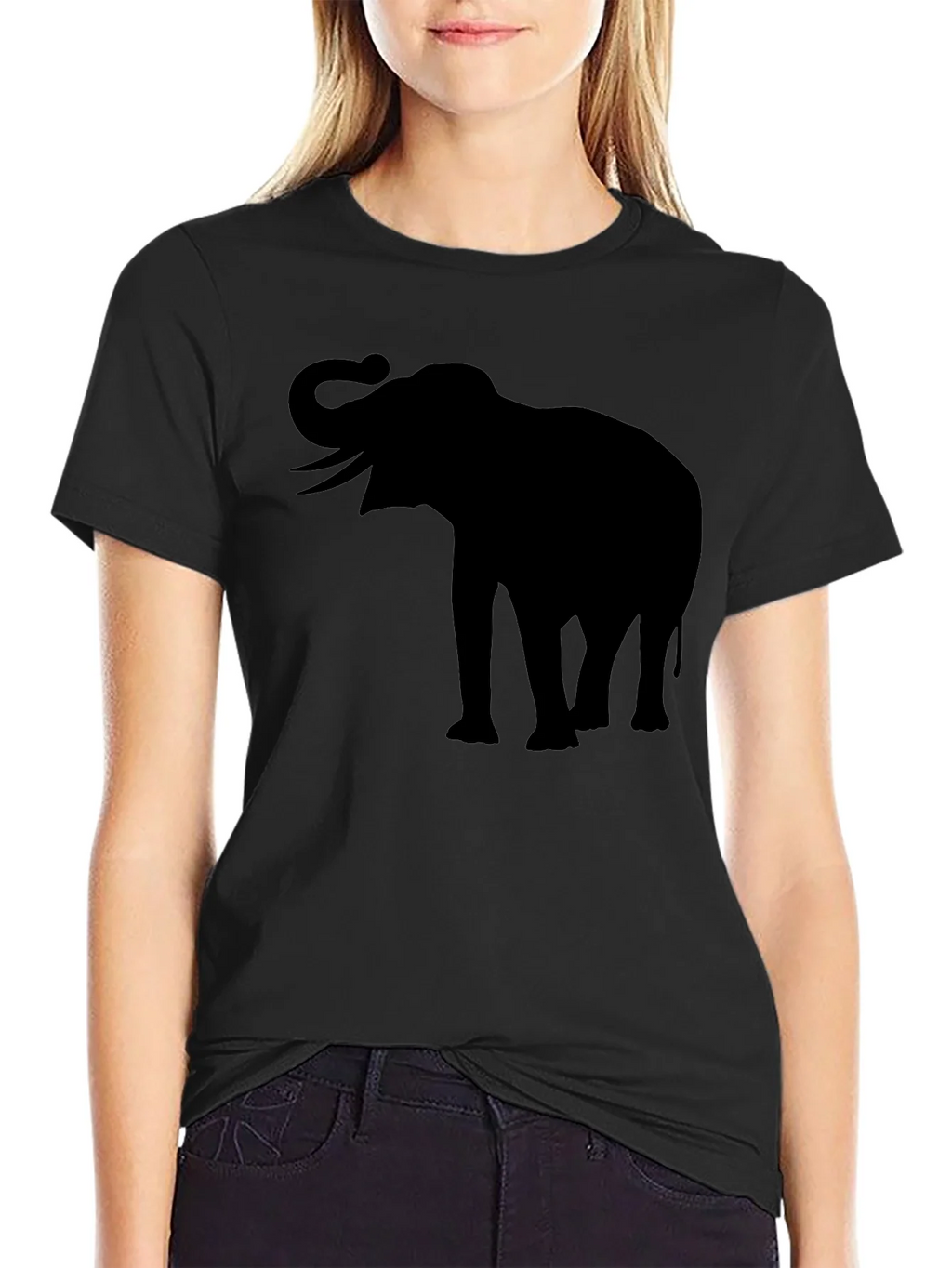 Elephant Silhouette T-Shirt - Black product image 2