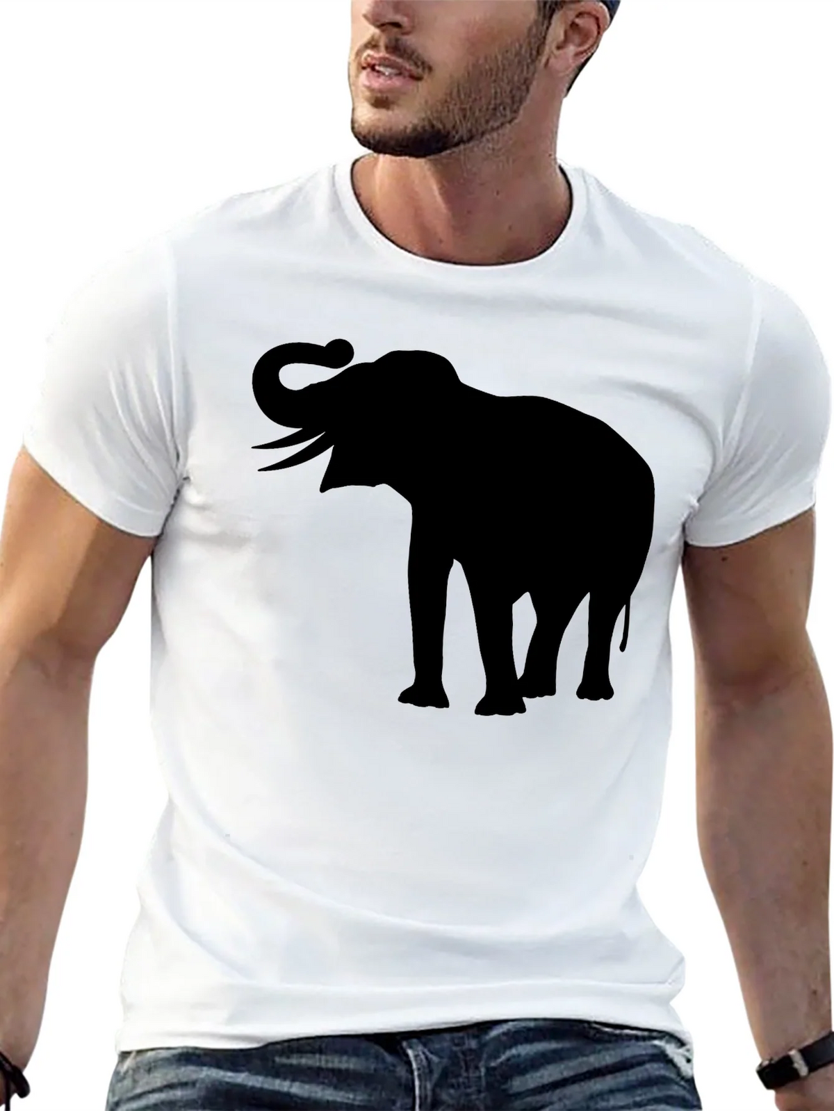 Elephant Silhouette T-Shirt - Black product image 12
