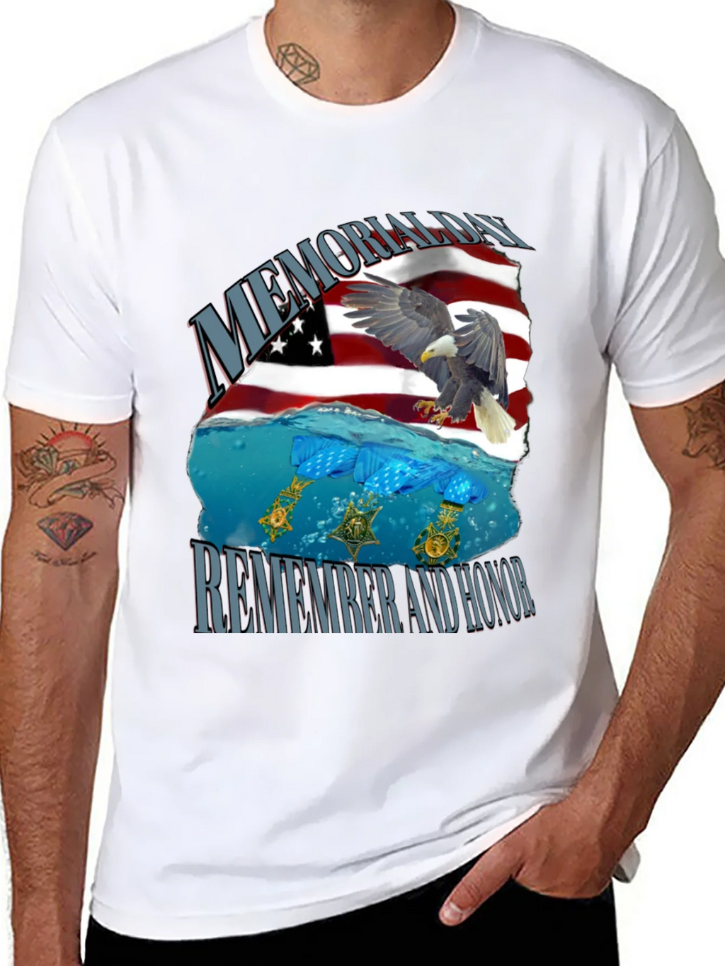 Memorial Day Remember and Honor T-Shirt product image 7