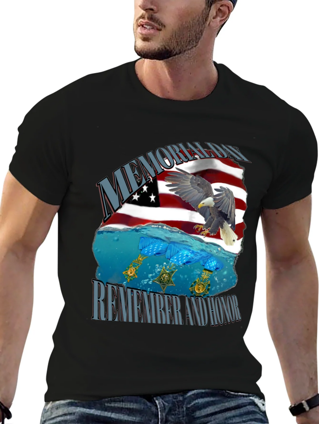 Memorial Day Remember and Honor T-Shirt product image 6