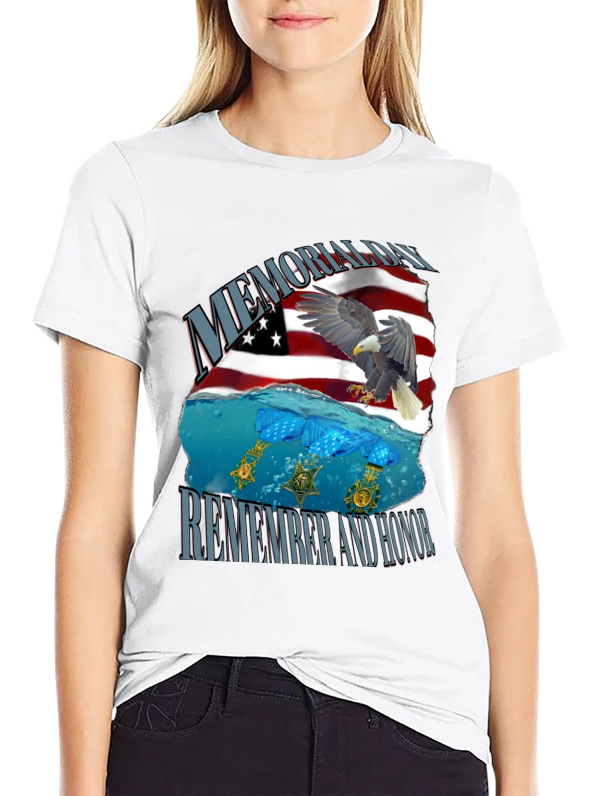 Memorial Day Remember and Honor T-Shirt product image 8