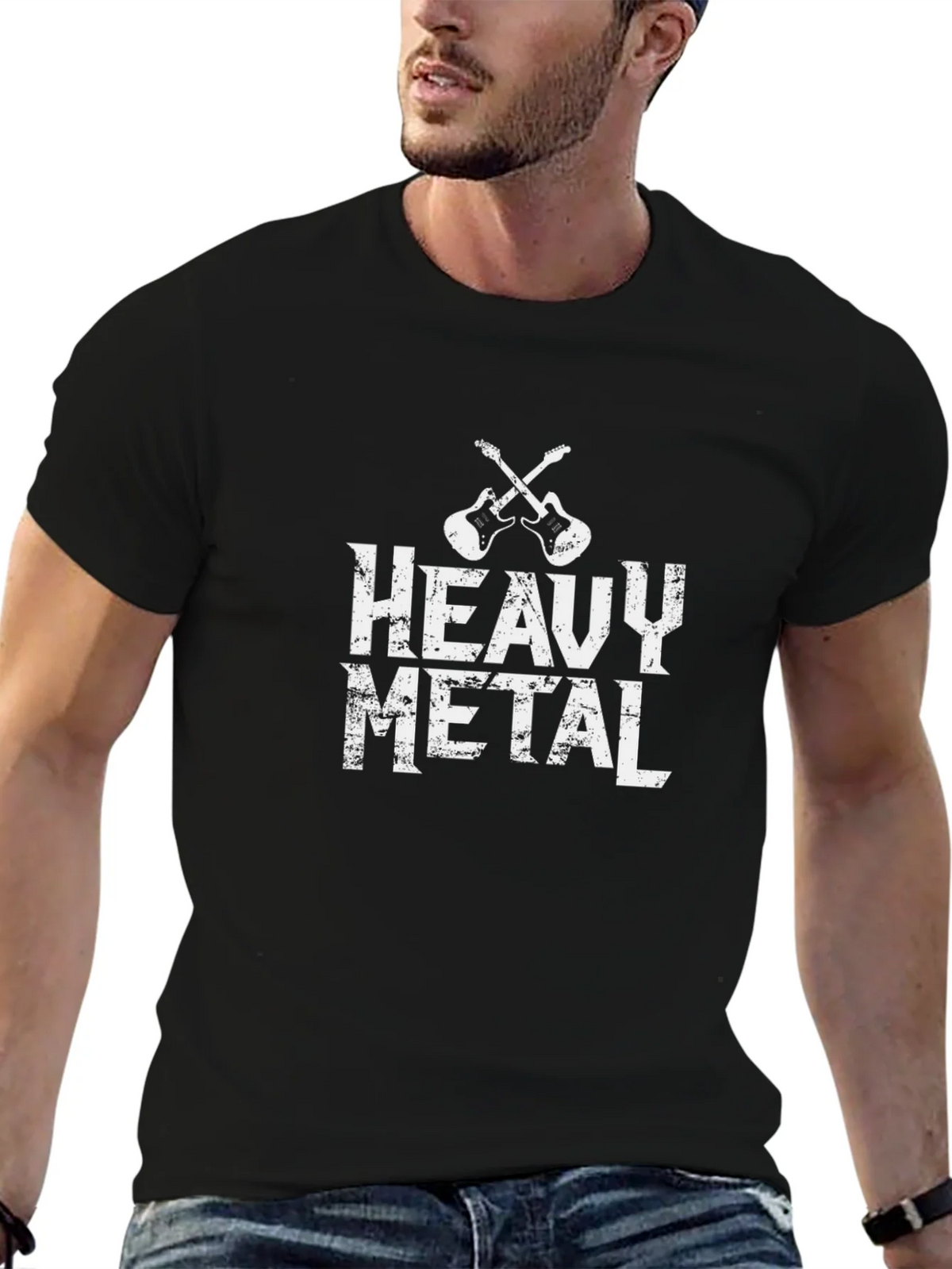 Heavy Metal Guitar T-Shirt Rock Music Tee product image 6