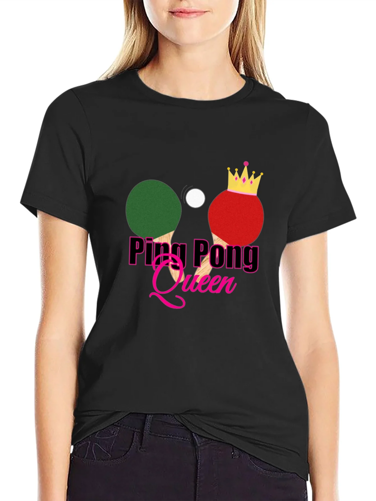 Ping Pong Queen Graphic Tee - Sporty and Stylish! product image 2