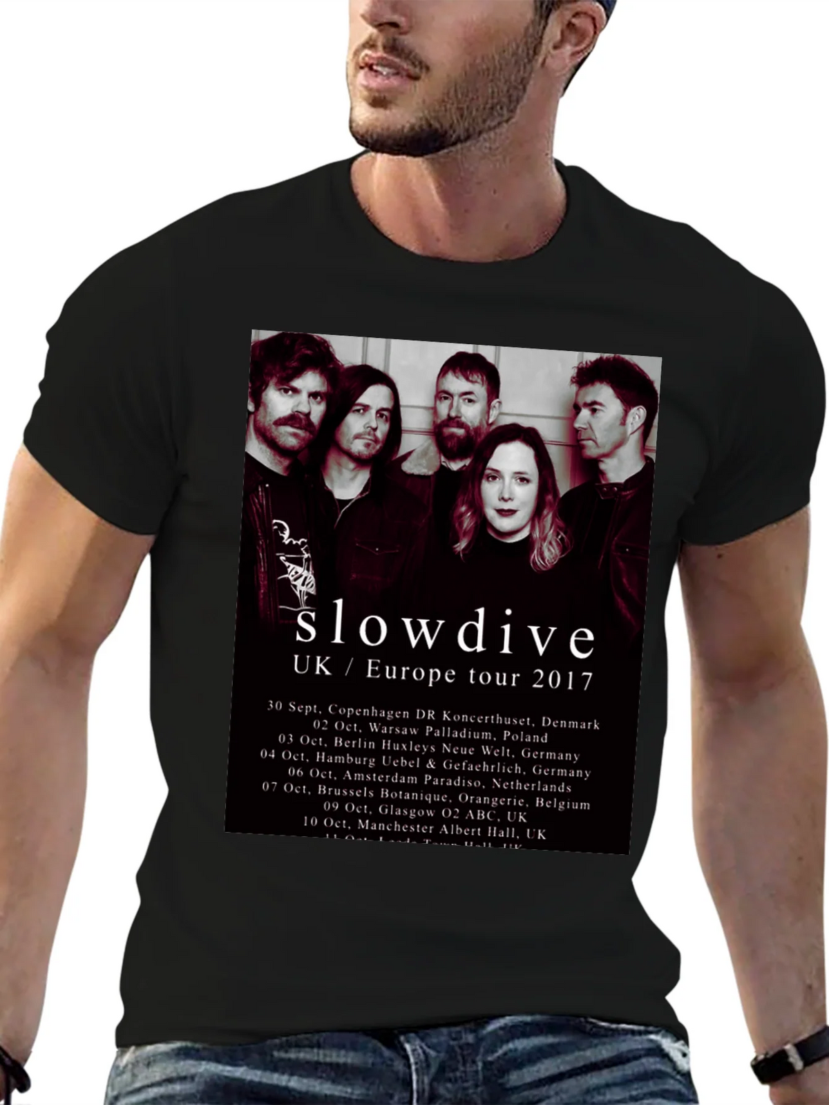 Slowdive UK/Europe Tour 2017 Black T-Shirt product image 6