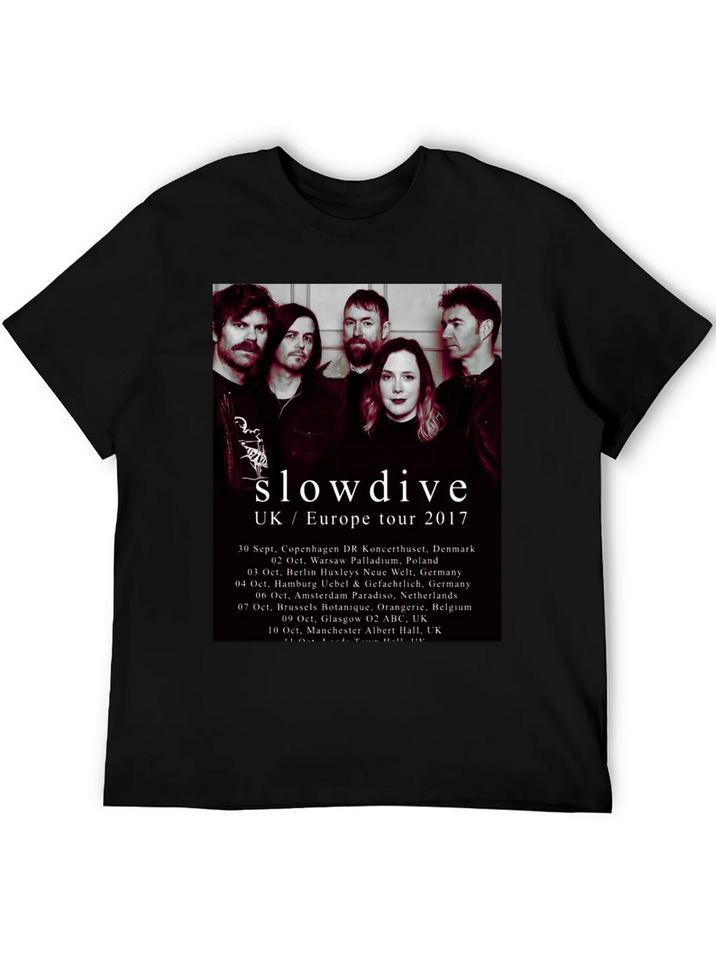 Slowdive UK/Europe Tour 2017 Black T-Shirt product image 5