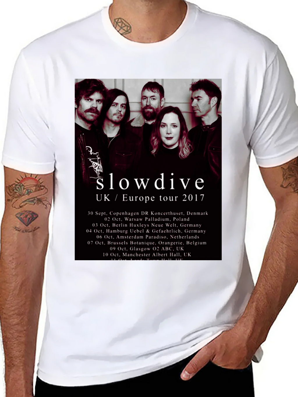 Slowdive UK/Europe Tour 2017 Black T-Shirt product image 7