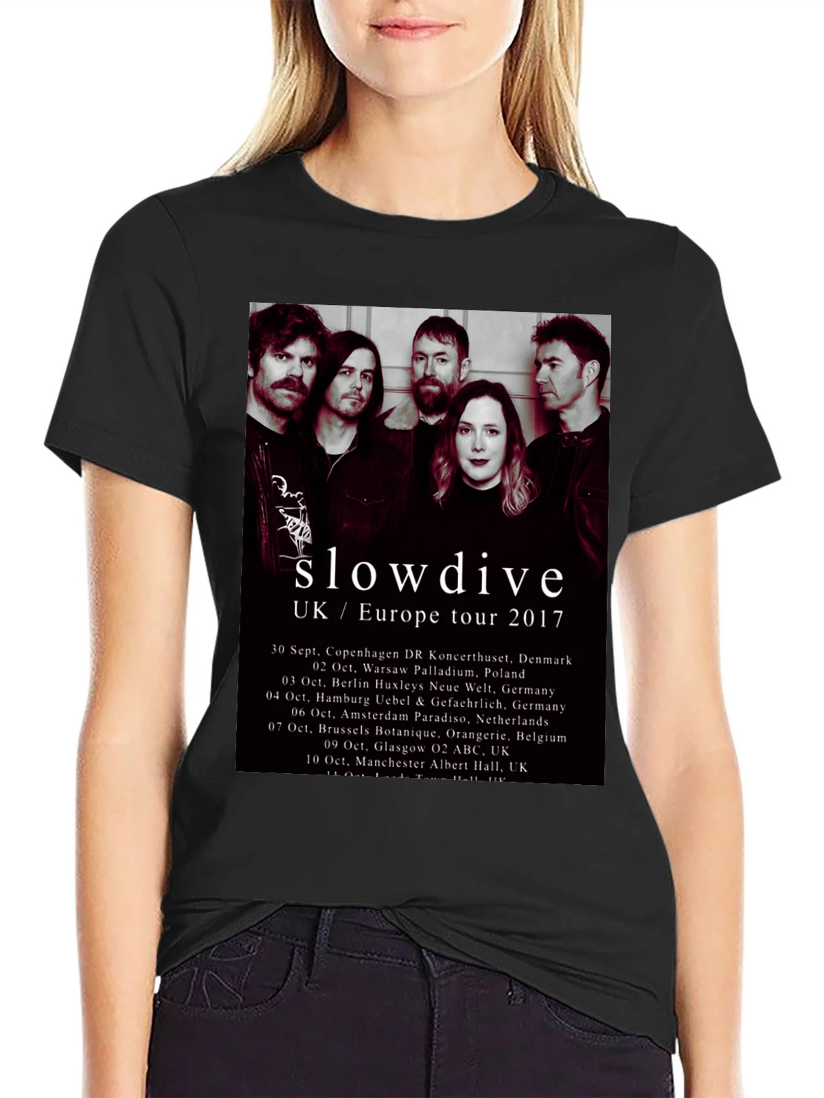 Slowdive UK/Europe Tour 2017 Black T-Shirt product image 2